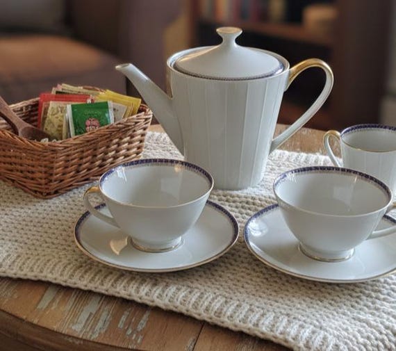 Vintage Zeh Scherzer Bavaria Germany Porcelain 22-piece Tea Set - Etsy