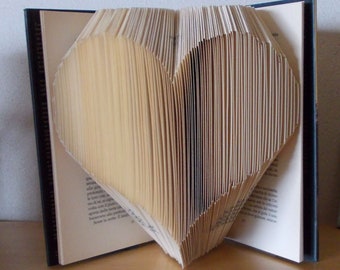 Folded Book , Anniversary Gift, Origami Paper ,Heart