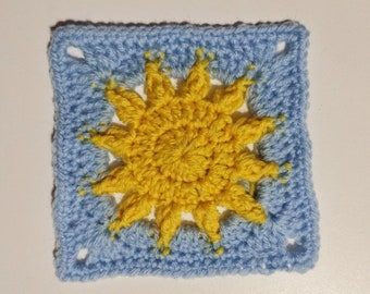 Set Granny square sun crochet,