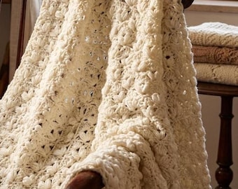 Crochet cradle blanket, cot blanket, crochet, wool blanket.