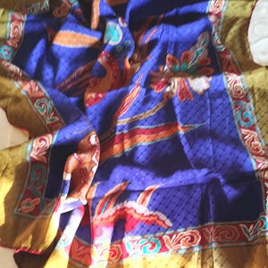 Foulard stole scarf vintage BALENCIAGA pure silk silk