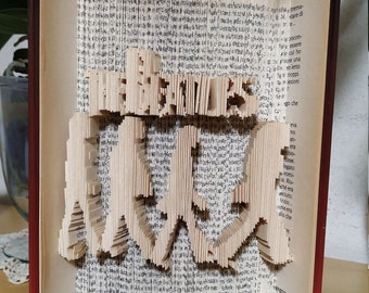 Book Folding,Folded Book, Libro Piegato, Libro Scultura , Fatto a mano,Libro piegato Regalo, THE BEATLES