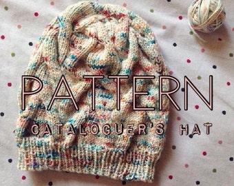 PATTERN - Cabled hat knitting pattern - Cataloguer's Hat