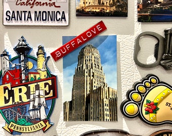 BUFFALOVE Magnet (2 pack) -Souvenir- Vintage DYMO Label style - Buffalo NY | made in Buffalo