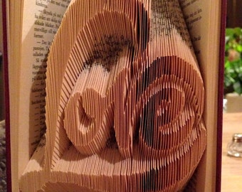 Book Folding Love in Heart Pattern & Instructions
