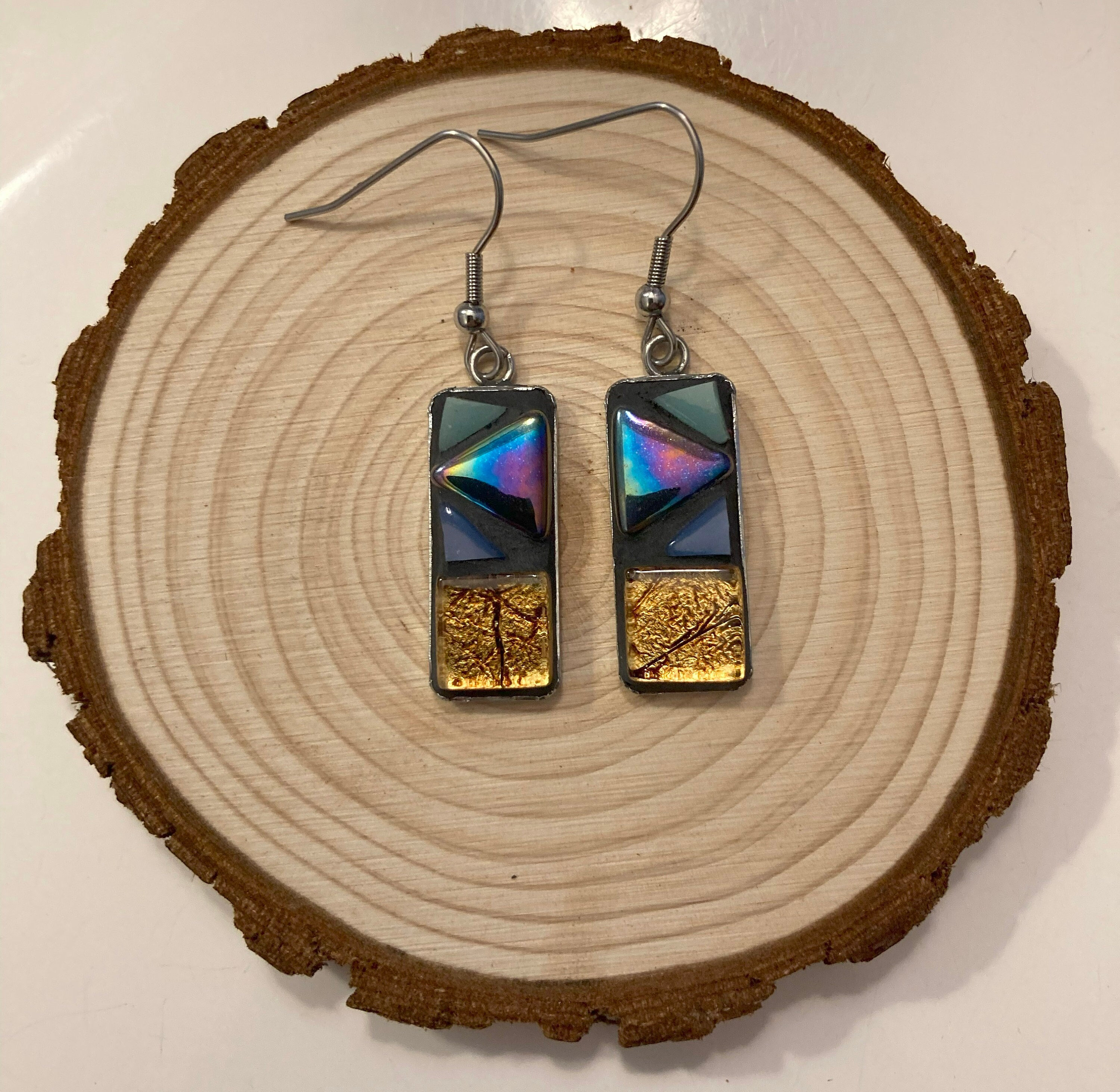 Mosaic Earrings, Mosaic Dangle Earrings, Festival Earrings, Stained Glass  Jewelry, Stained Glass Earrings, Mosaic Art, Boho Earrings, Disco - Etsy