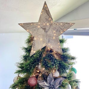 Rustic Barnwood Star Tree Topper | Upcycled Christmas Tree Decoration
