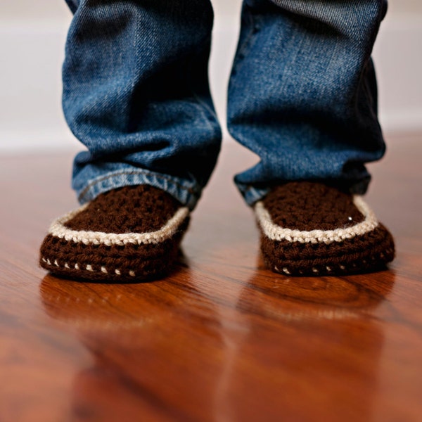 Crochet Pattern - Baby Moccasins, Baby Booties, Crochet Toddler Moccasins, Infant Footwear