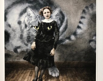 8x10 Giclee Print - Cheshire Cheshire, 1870 - Alice in Wonderland Scene