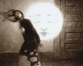 8x10 Giclee Print - The Weight of the Sleeping Moon, 1929