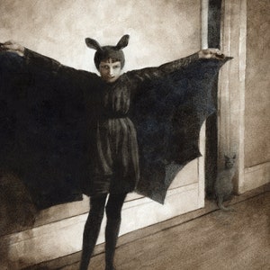 8x10 Giclee Print - Eva Prim and Her Cat, 1921