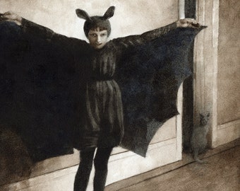 8x10 Giclee Print - Eva Prim and Her Cat, 1921