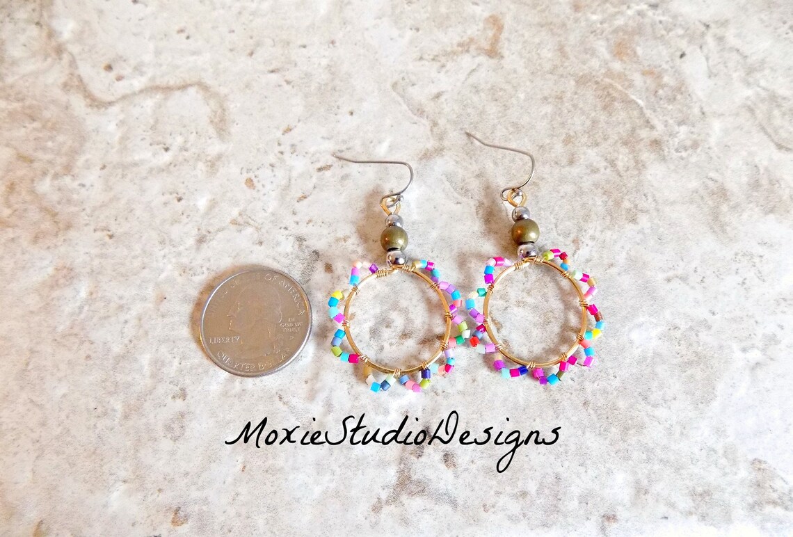 Hippie hoop earrings Clearance