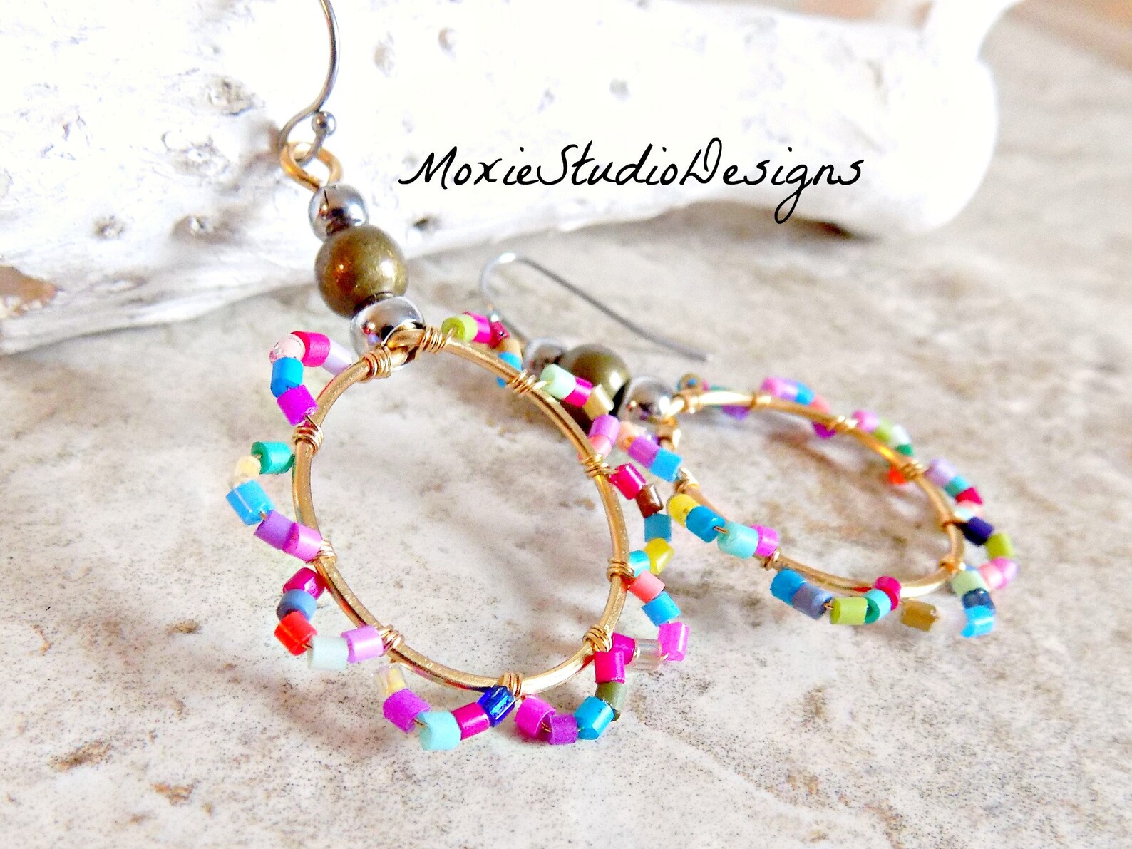 Hippie hoop earrings Clearance