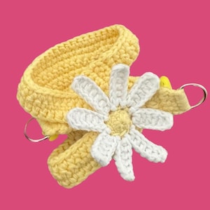 XXS Teacup Puppy Harness: Handmade Crocheted Cotton, Kitten Ferret Bunny