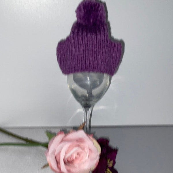 Beanie Hat Pom Pom for Teeny Teacups, Matching Sweaters - 8 Colors