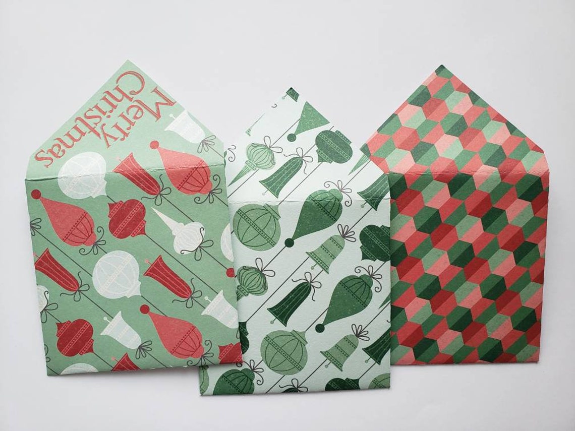 Christmas Gift Card and Gratuity Envelopes Handmade Assorted | Etsy