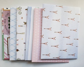 Paris Glamour Envelopes Handmade, Assorted Set of 6