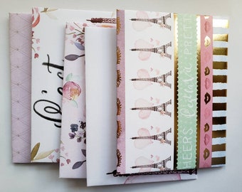 Paris Glamour Envelopes Handmade, Assorted Set of 5