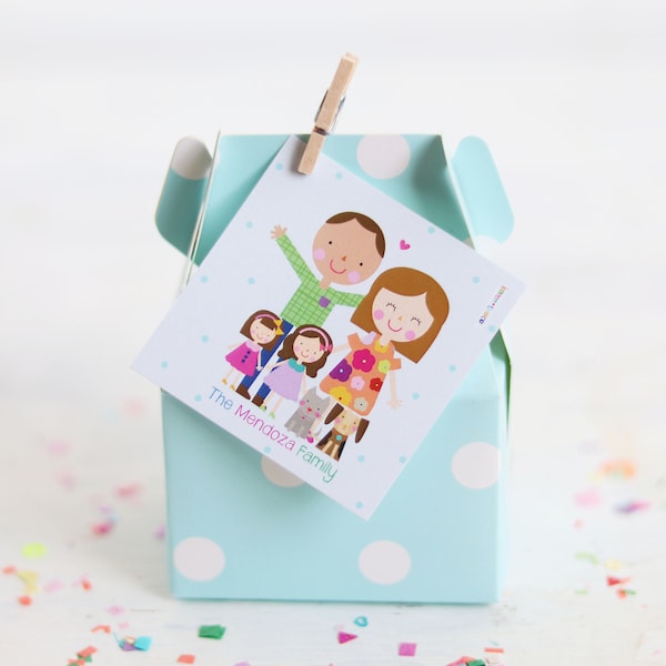 DIGITAL Family Tag -  | Personalized Gift Tags | Printable Cute Family Cards | Personalized Cards | Custom Family Design | Enclosure Cards