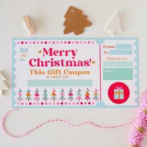 Merry Christmas Coupon - Voucher For Christmas | Christmas Coupon Download | Printable Ticket | Merry Christmas Original Gift