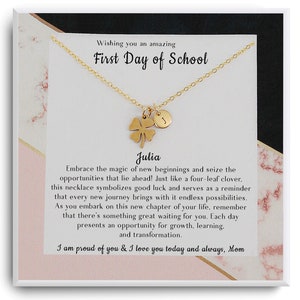 First Day of School Gift - Back to School Gift - Necklace Gift for College Student, Senior, Freshman, Elementary, Kindergarten