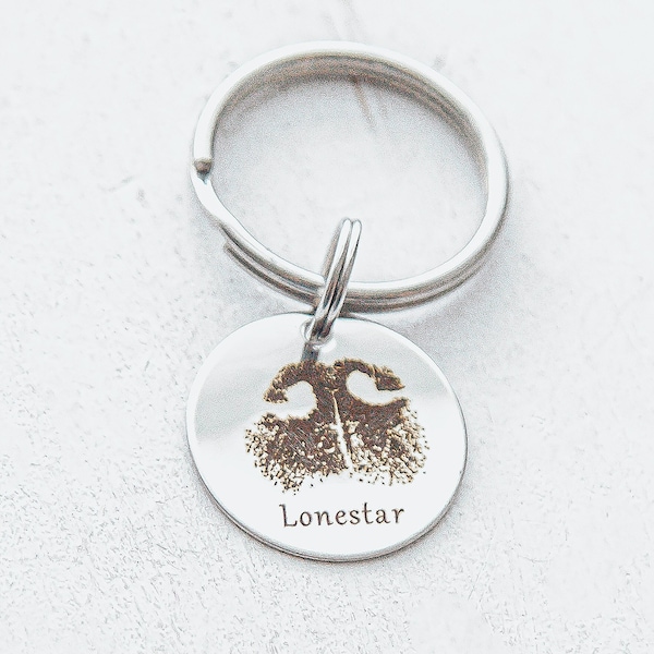 Dog Nose Print Keychain- Pet Memorial Keychain - Personalized Pet Loss Keychain - Dog remembrance Key chain - Pet loss Gift - Loss of a pet
