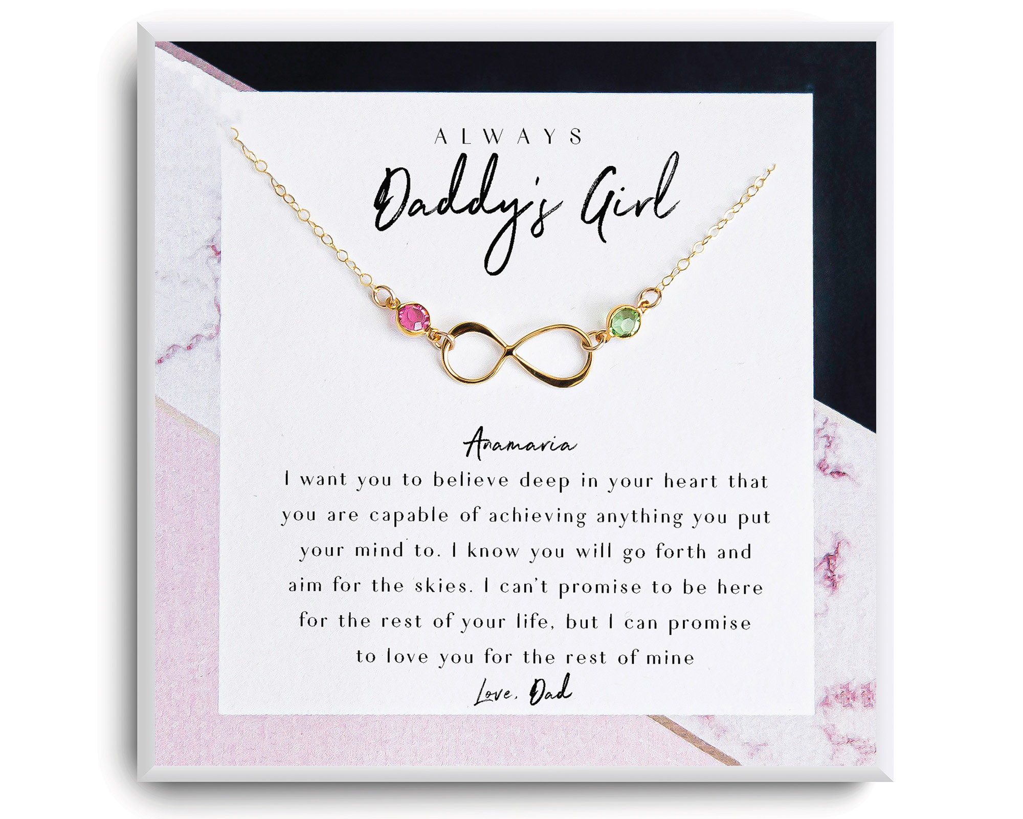 To My Daughter-ketting van vader: een zinvol geschenk van liefde, trots en steun - Nederland