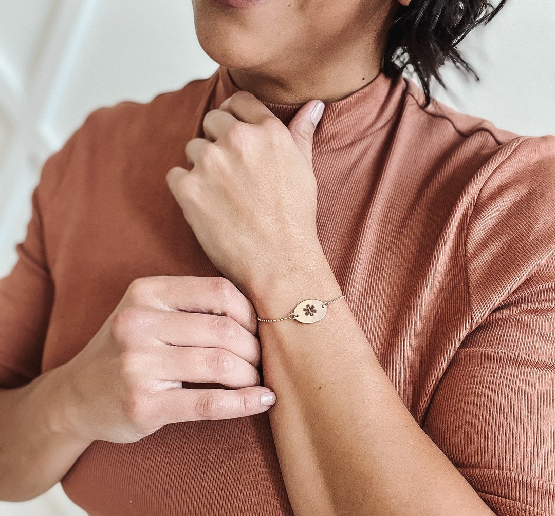 Emergency Bracelet Elegant Medical Id Bracelet Epilepsy Awareness