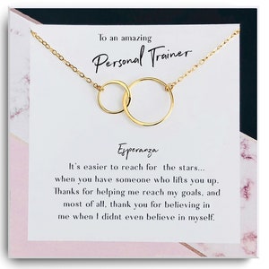 Colar de presente para personal trainer - Presentes para personal trainer - Fitness Trainer - Presente de agradecimento, joias para personal trainer - Coach