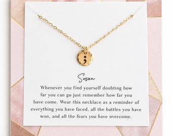 Semicolon Necklace, Mental Health Awareness Jewelry, Inspirational Gift for Strength, Encouragement Gift for Friend