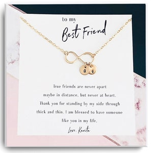 Best Friend long distance Gift - BFF, Best Friend Gift Jewelry - Birthday Gift for Friend Far Away - Birthday Gift for Friend Overseas