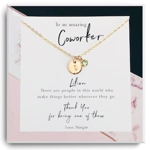 Cadeau de remerciement pour un collègue - Cadeau d'appréciation pour les femmes - Merci collègue, employés, client - Cadeau de collier pour elle - Cadeau de départ