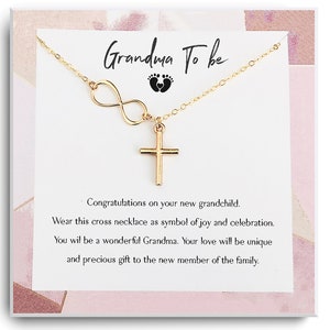 Promovido a Nana - Regalo para el collar de la abuela - Regalo de la abuela - Regalo de la nueva tarjeta de abuela, regalo de cumpleaños, nueva abuela para ser -