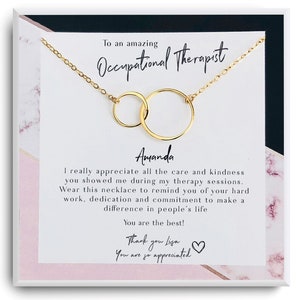 Occupational therapist gift for women - Occupational therapy gifts necklace - Appreciation gift  for OT - Custom thank you gift