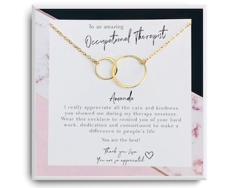 Occupational therapist gift for women - Occupational therapy gifts necklace - Appreciation gift  for OT - Custom thank you gift