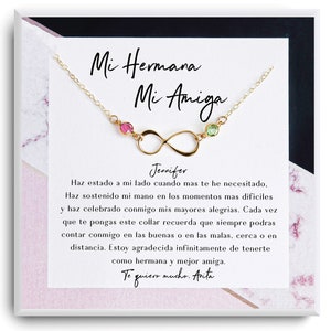 Hermana Geschenk - Hermana Halskette - Schwester Halskette - Spanische Schwester, Muttertagsgeschenk - Regalo Para Hermana - Hermana Cumpleaños Schmuck