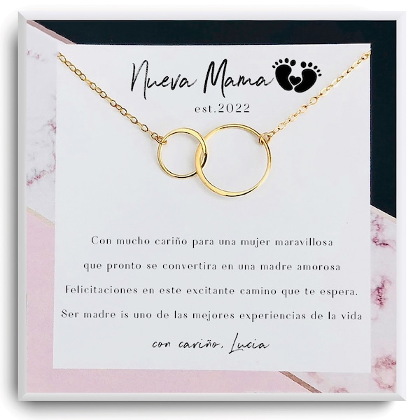 Regalo para nueva mamá - Cadeaux espagnols pour nouvelle maman - Cadeau pour nouvelle maman en espagnol - Collier nouvelle maman - Futura mamá - mama primeriza