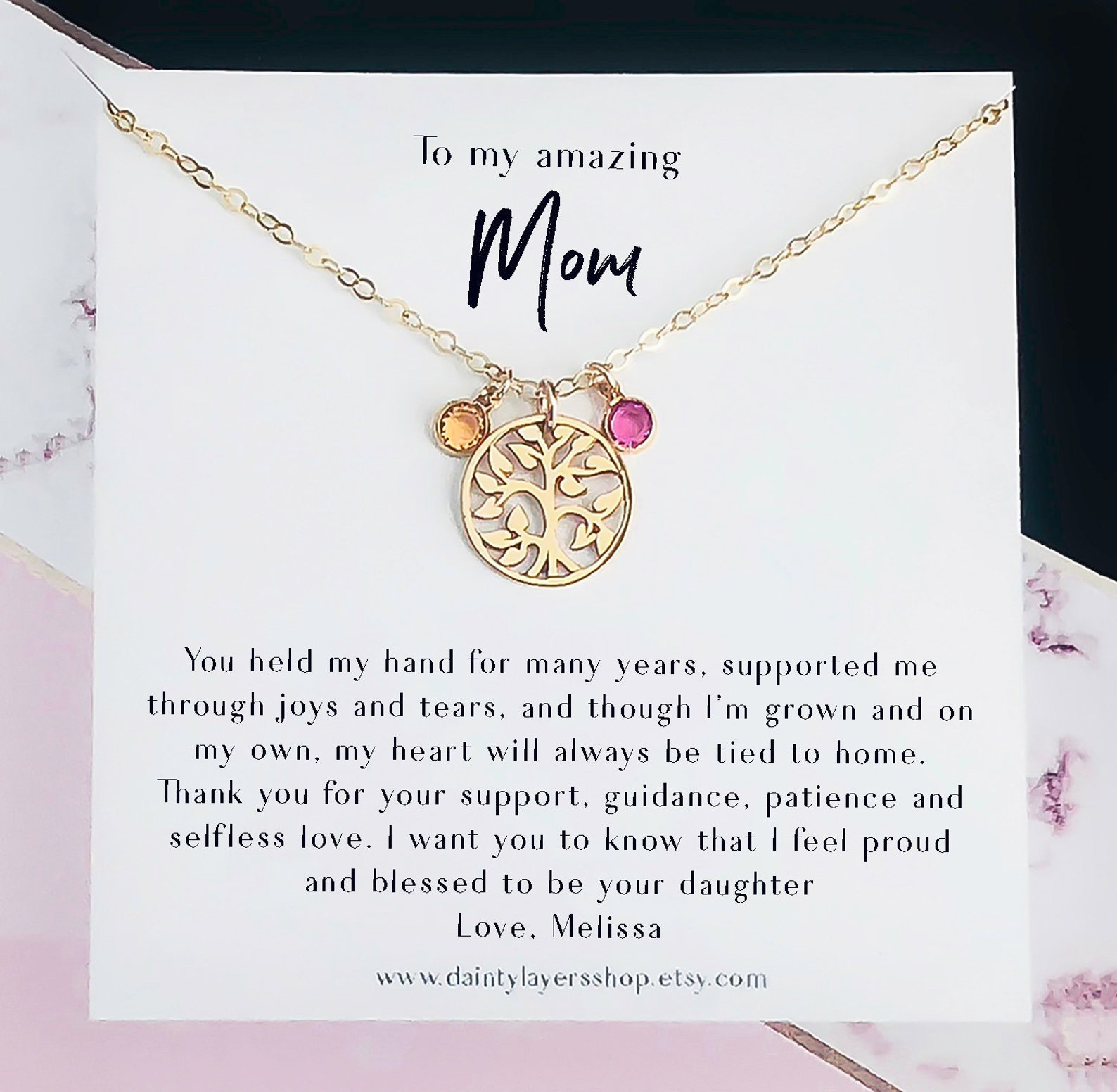 Mom Necklace Mother Necklace Mom Gift from daughter Etsy