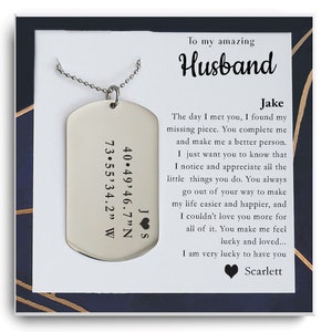 Aan mijn man Gift Ketting- Belofte Ketting voor Hem - Valentijnscadeaus voor man - Echtgenoot Verjaardagscadeau - Romantisch cadeau voor mannen