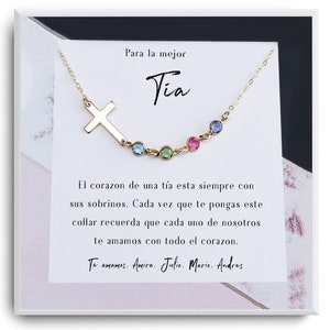 Kraag Regalo para Tía - Joyería, Cumpleaños, Día de las madres - Sobrina a Tía Spaans Citaat Cadeau voor Tia Cadeau in het Spaans - Cadeau voor Tante