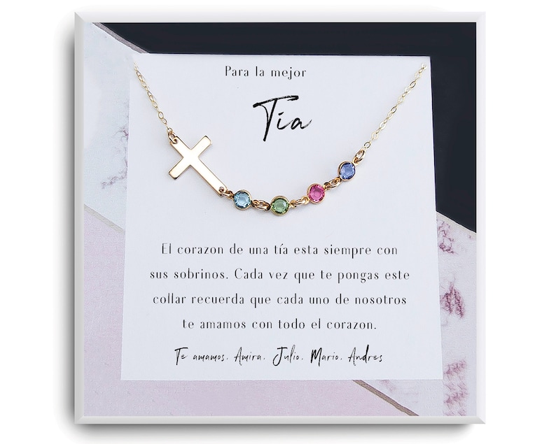 Collar Regalo Para Tía Joyería Cumpleaños Día De Las - Etsy