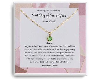 First Day of Junior Gift Ketting - Cadeau voor dochter, peetdochter, nichtje - Back to School cadeau - Klasse van 2025 - 11e klas cadeau