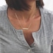 Skinny Bar Necklace - Dainty Gold Bar necklace  - Dainty Layered Necklace - Custom Bar Necklace - Gold, Rose Gold or Silver - Gift for her 