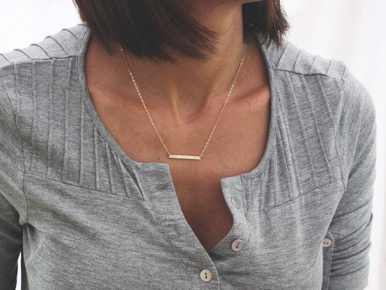 Dainty Gold Bar necklace