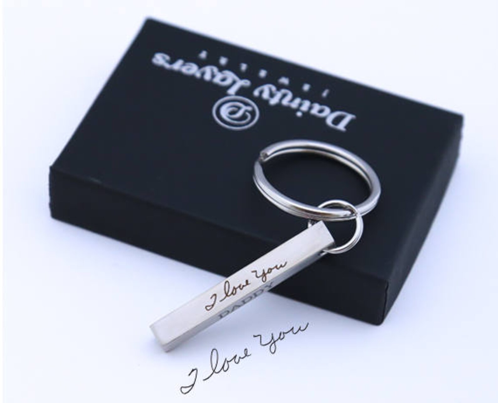 Handwriting Keychain / Custom Handwriting Keychain / Signature Etsy