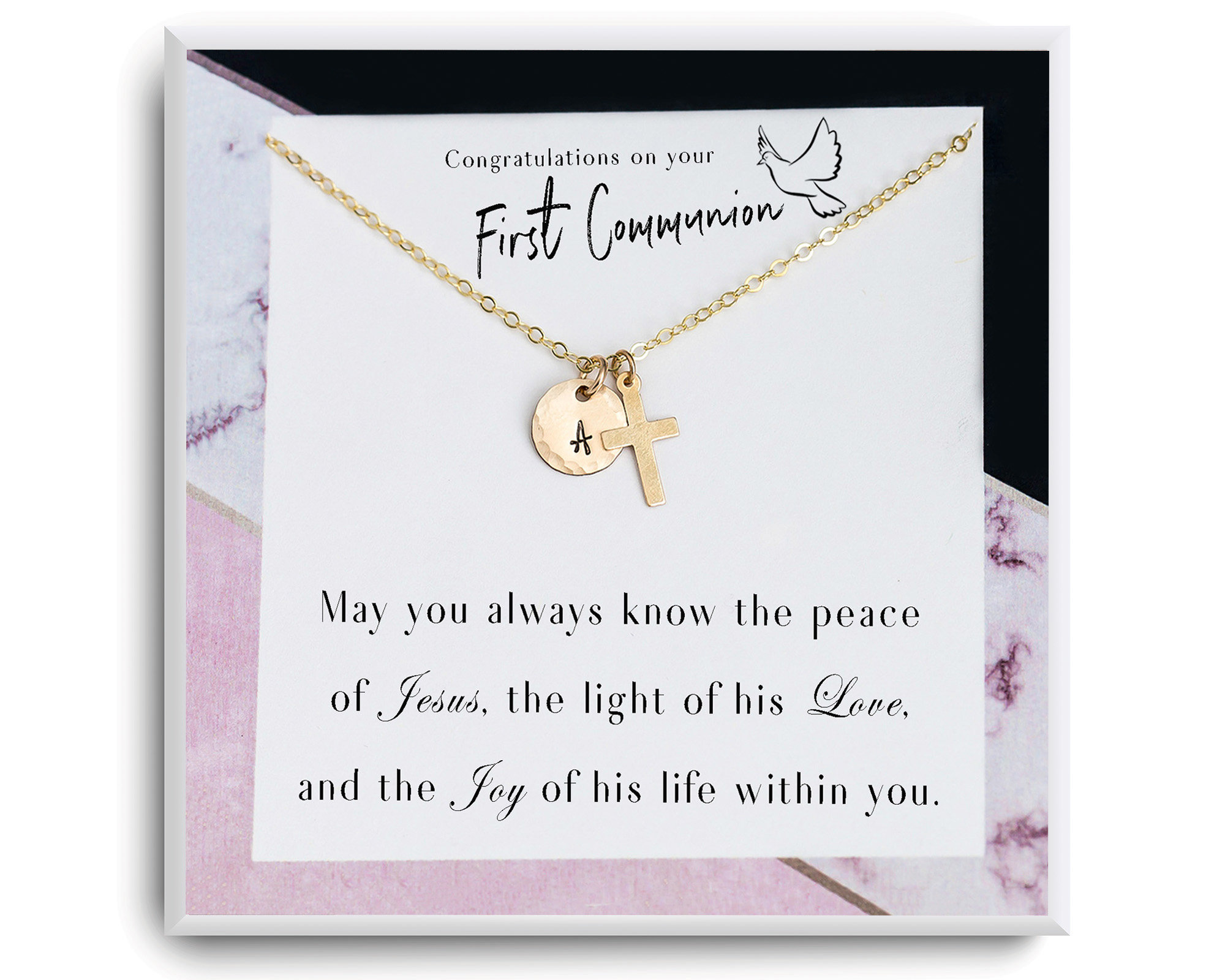 Girls communion necklace sale