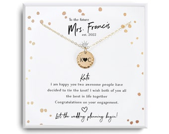 Bride Gift - Future Bride Bracelet - Engagement Gift for best friend - Custom Necklace - Newly Engaged - Bride To Be Gift - Future Mrs Gift