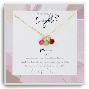 Regalo per la figlia dalla mamma - Collana madre figlia, regalo della figlia della mamma per la festa della mamma - A mia figlia - Compleanno delle figlie