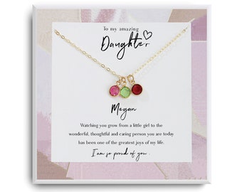 Gift For Daughter From Mom - Daughter Mother Necklace, Daughter Gift From Mom on mothers day - To My Daughter - Daughters Birthday